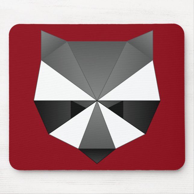 Polygonal Racoon Mouse Pad (Front)