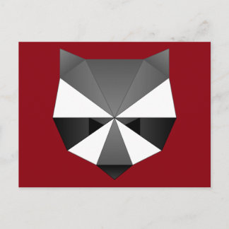Polygonal Racoon Postcard