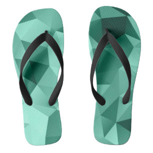 Polygonal triangles geometrical print thongs