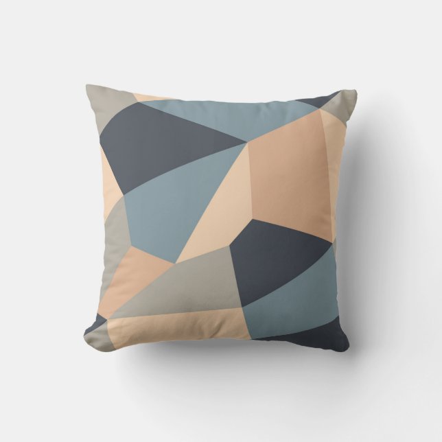 Polygonal variegated seamless pattern. multi-color cushion (Front)