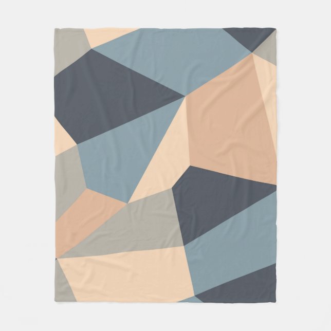 Polygonal variegated seamless pattern. multi-color fleece blanket (Front)