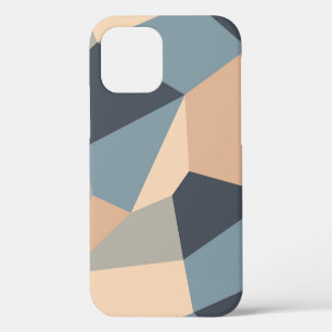 Polygonal variegated seamless pattern. multi-color iPhone 12 case