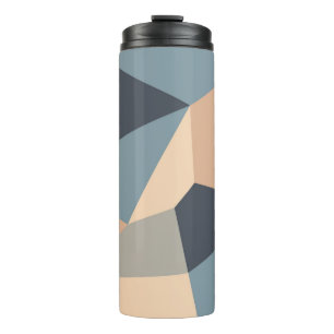 Polygonal variegated seamless pattern. multi-color thermal tumbler