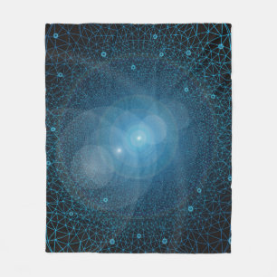 Polygons artificial intelligence fleece blanket