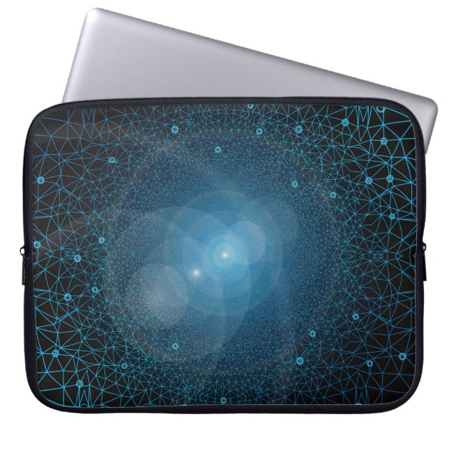 Polygons artificial intelligence laptop sleeve (Front)