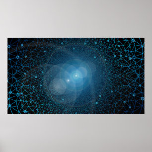 Polygons artificial intelligence poster