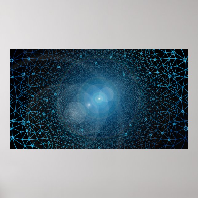 Polygons artificial intelligence poster (Front)