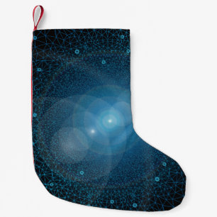 Polygons artificial intelligence small christmas stocking