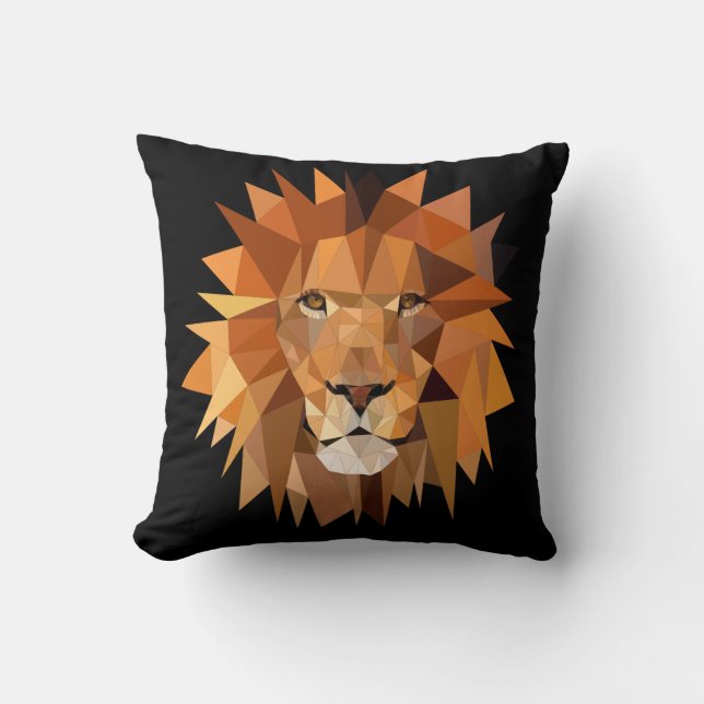 Polygons Lion Custom Cushion (Front)