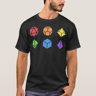 Polyhedral Dice Set LGBT Pride Tabletop RPG -stand T-Shirt