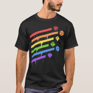 Polyhedral Dice Set Rainbow LGBT Pride -standard-s T-Shirt