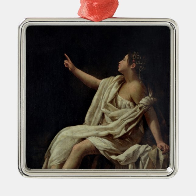 Polyhymnia, the Muse of Lyric Poetry, 1620 Metal Tree Decoration (Front)