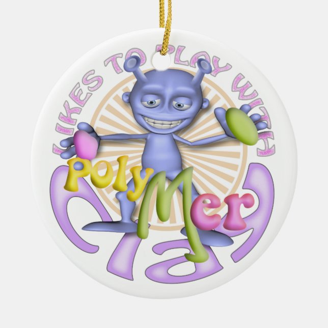 Polymer Clay Artists Personalised Ornament (Front)