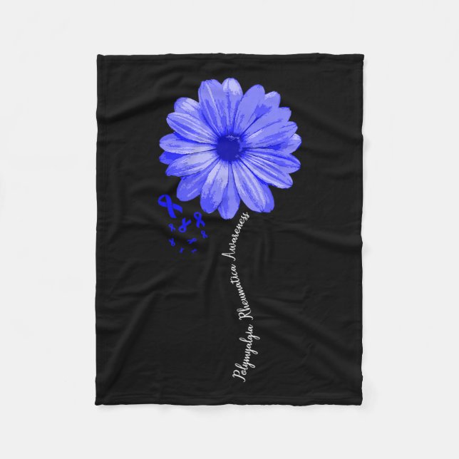 Polymyalgia Rheumatica Awareness Warrior Pretty Fleece Blanket (Front)