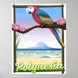 Polynesia Beach travel poster