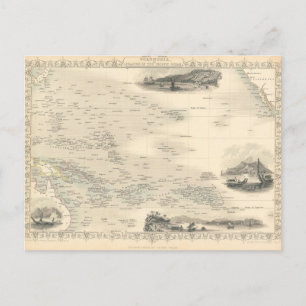 Polynesia Islands in the Pacific Ocean Postcard