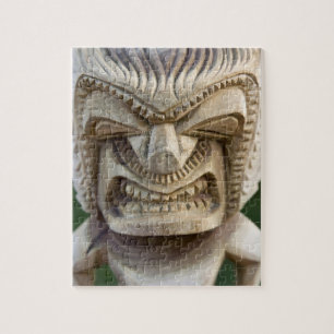 Polynesia, Kingdom of Tonga. Close-up of tiki Jigsaw Puzzle