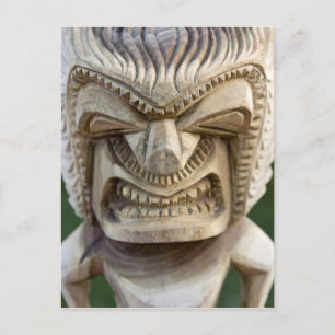 Polynesia, Kingdom of Tonga. Close-up of tiki Postcard