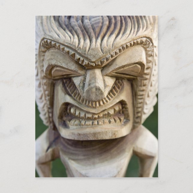 Polynesia, Kingdom of Tonga. Close-up of tiki Postcard (Front)