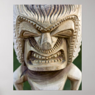 Polynesia, Kingdom of Tonga. Close-up of tiki Poster