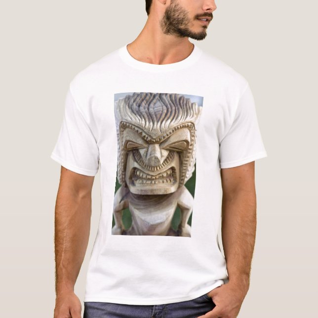 Polynesia, Kingdom of Tonga. Close-up of tiki T-Shirt (Front)
