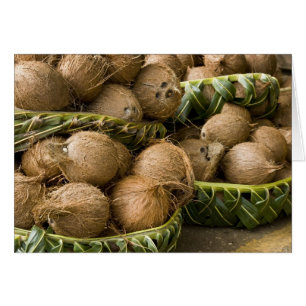 Polynesia, Kingdom of Tonga. Display of coconuts