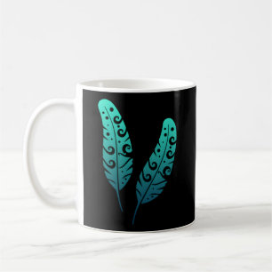 Polynesia Maori Feather Tribal Tattoo New Zealand Coffee Mug