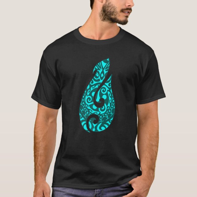 Polynesia Maori Fish Hook Hei Matau Fish Hook Tatt T-Shirt (Front)