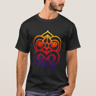 Polynesia Maori Tiki Face Tribal Tattoo New Zealan T-Shirt