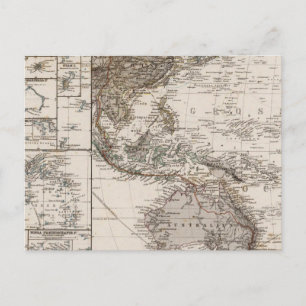 Polynesia Map Postcard