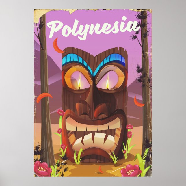 Polynesia Tiki mask Poster (Front)