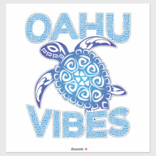 Polynesian Blue Tribal Sea Turtle Oahu Vibes