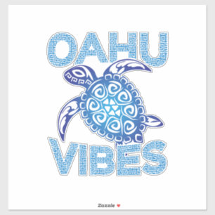 Polynesian Blue Tribal Sea Turtle Oahu Vibes