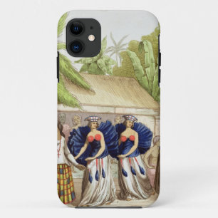 Polynesian Dancing Girls, engraved by A. Bernati ( iPhone 11 Case