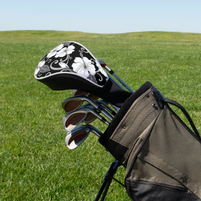 POLYNESIAN DREAM (BLACK) GOLF HEAD COVER (In Situ)