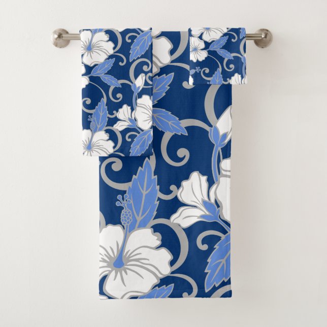 POLYNESIAN DREAM (BLUE) BATH TOWEL SET (Insitu)