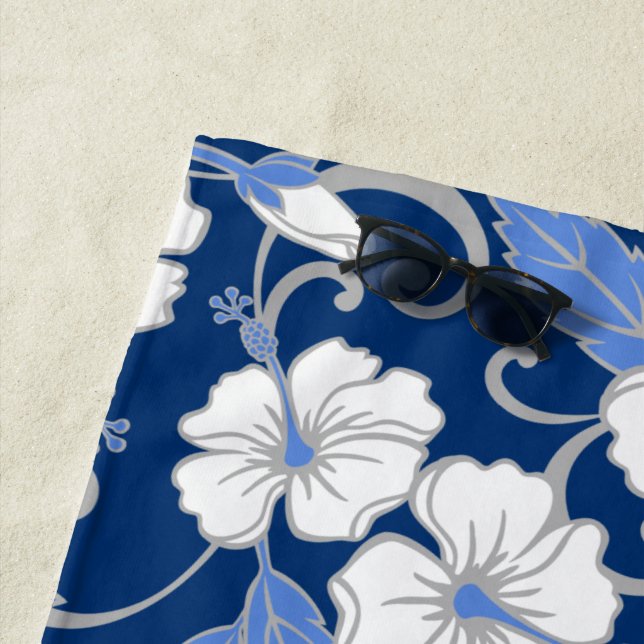 POLYNESIAN DREAM (BLUE) BEACH TOWEL (In Situ)