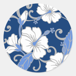 POLYNESIAN DREAM (BLUE) CLASSIC ROUND STICKER