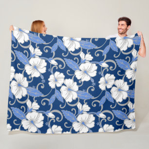 POLYNESIAN DREAM (BLUE) FLEECE BLANKET