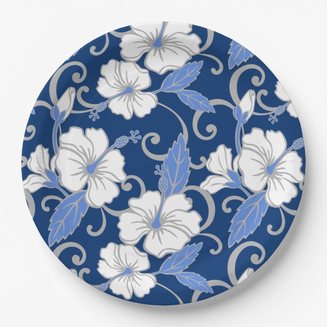 POLYNESIAN DREAM (BLUE) PAPER PLATE (Front)