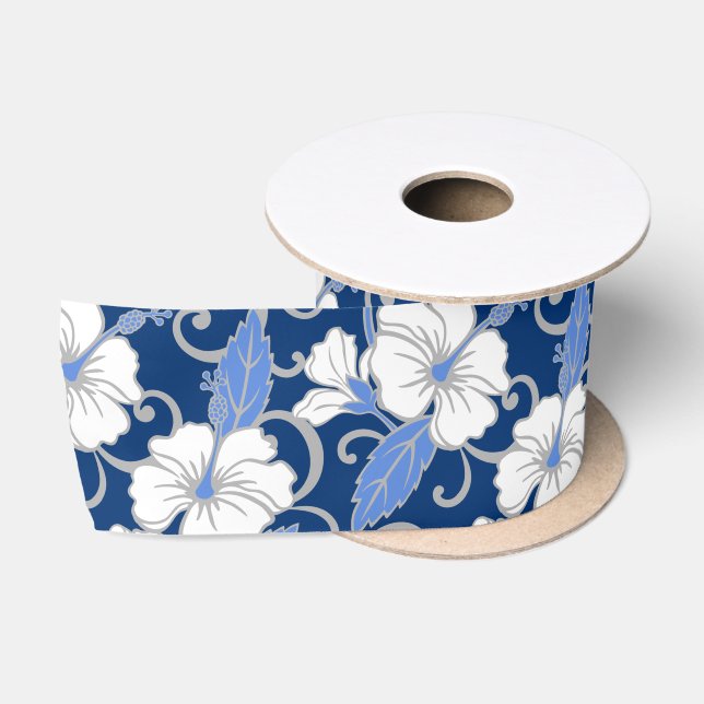 POLYNESIAN DREAM (BLUE) SATIN RIBBON (Spool)