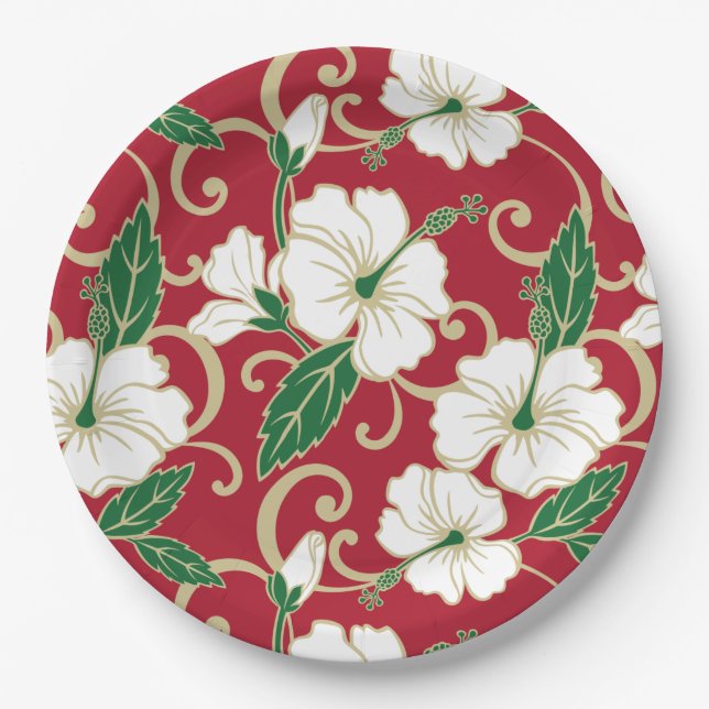 POLYNESIAN DREAM (CHRISTMAS) PAPER PLATE (Front)