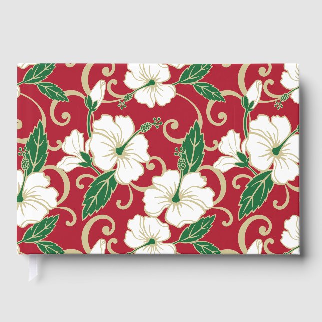 POLYNESIAN DREAM IN PATTERN BLACK GUEST BOOK (Front)