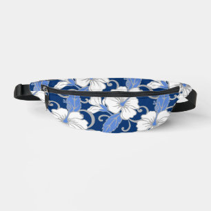 POLYNESIAN DREAM PATTERN IN BLUE BUM BAGS