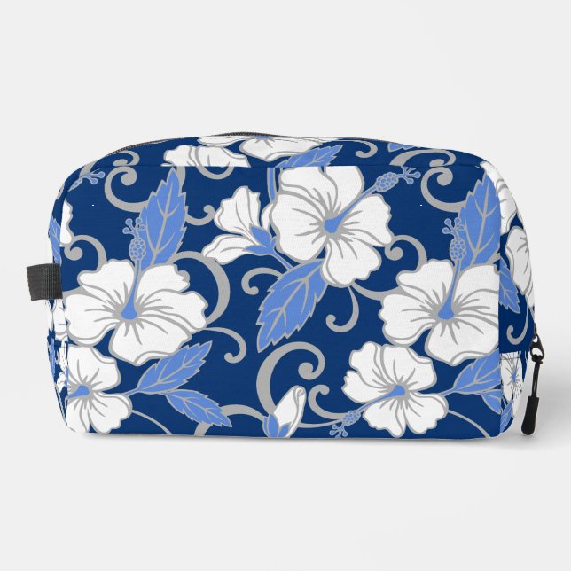 POLYNESIAN DREAM PATTERN IN BLUE DOPP KIT (Front)