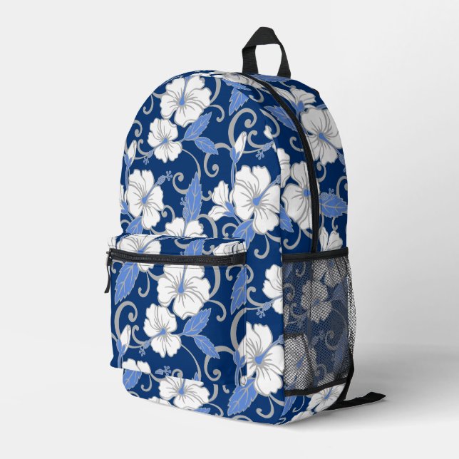 POLYNESIAN DREAM PATTERN IN BLUE PRINTED BACKPACK (Back Corner Right)