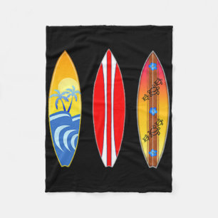 Polynesian Hawaii Tiki Surfing Surf Surfboard (2-s Fleece Blanket