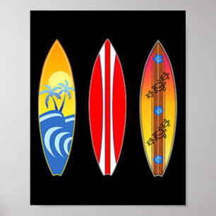 Polynesian Hawaii Tiki Surfing Surf Surfboard (2-s Poster
