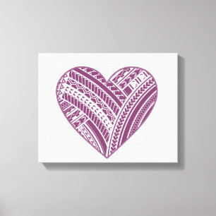 Polynesian Heart Canvas Print
