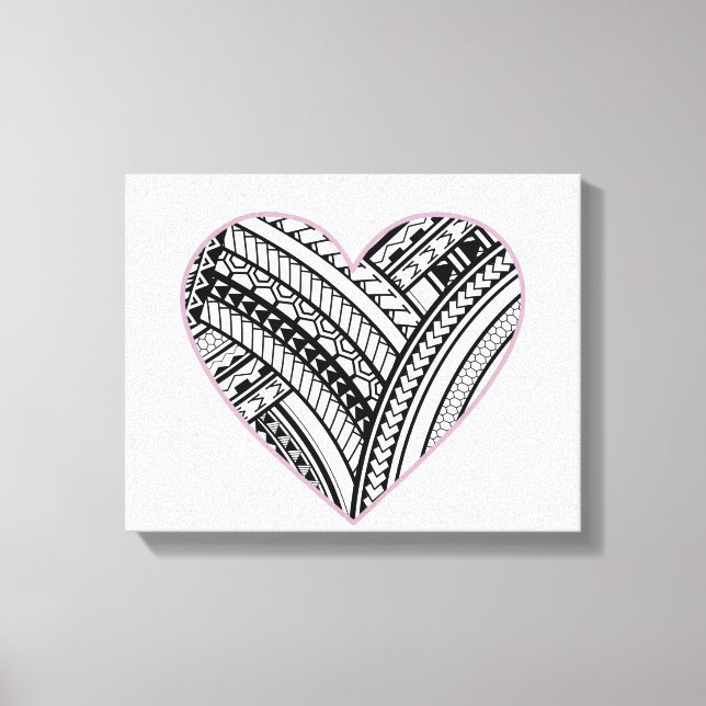 Polynesian Heart Canvas Print (Front)